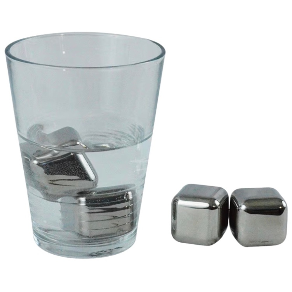 NWOT Stainless Steel Ice Cubes – Set of 4 (Brand New in Sealed Packaging)